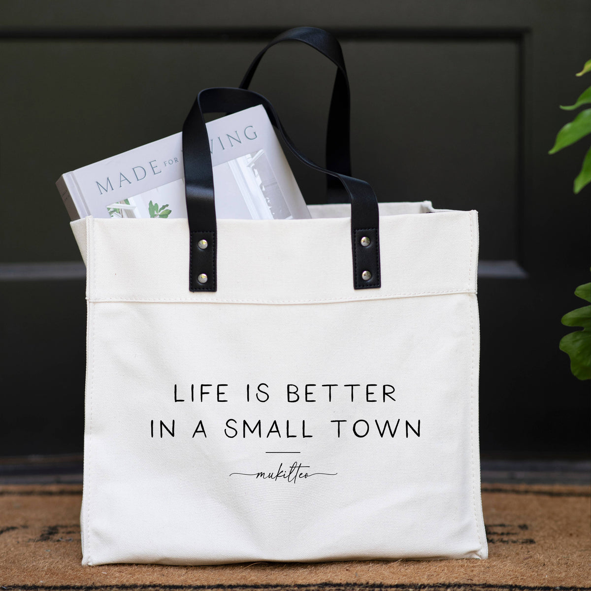 Better In A Small Town Custom Market Tote-Danville