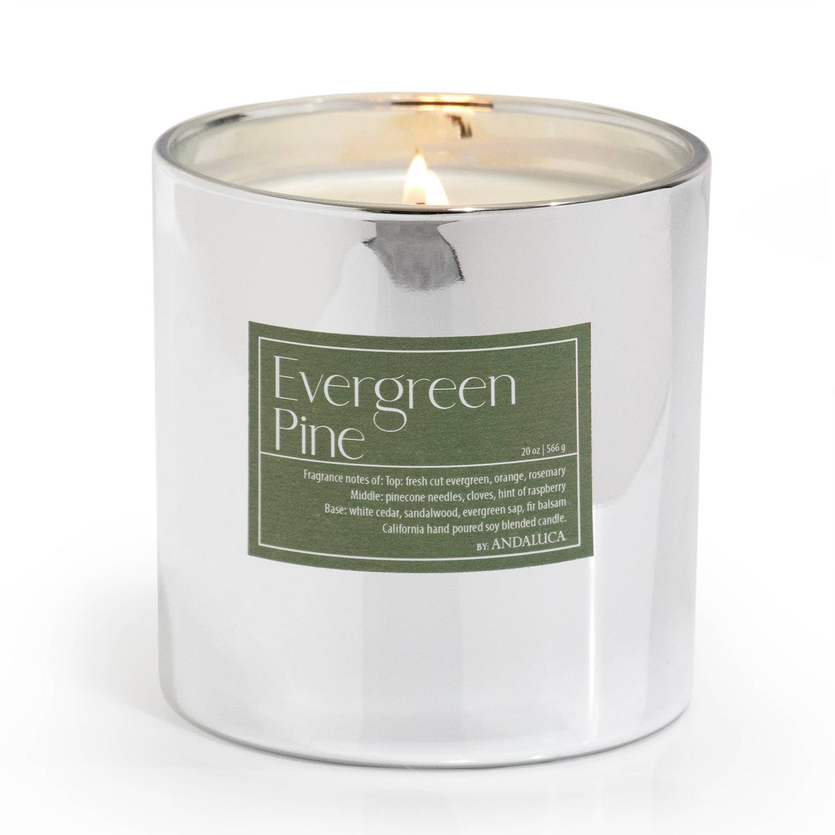 Evergreen Pine 2 Wick 20 oz. Mercury Lidded Candle