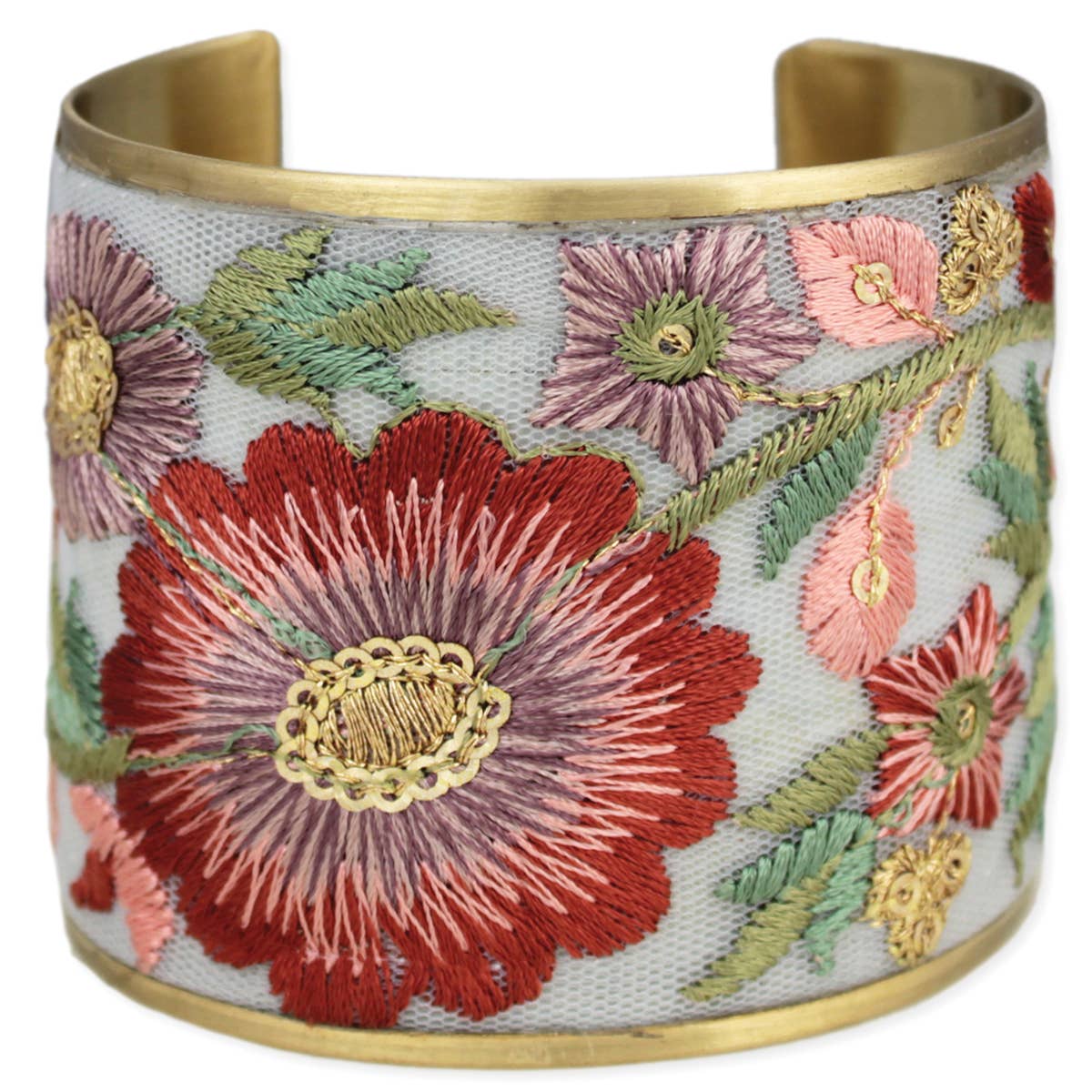 Ariel Embroidered Cuff Bracelet