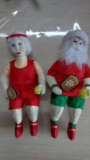 Pickleball Mrs. Clause Ornament