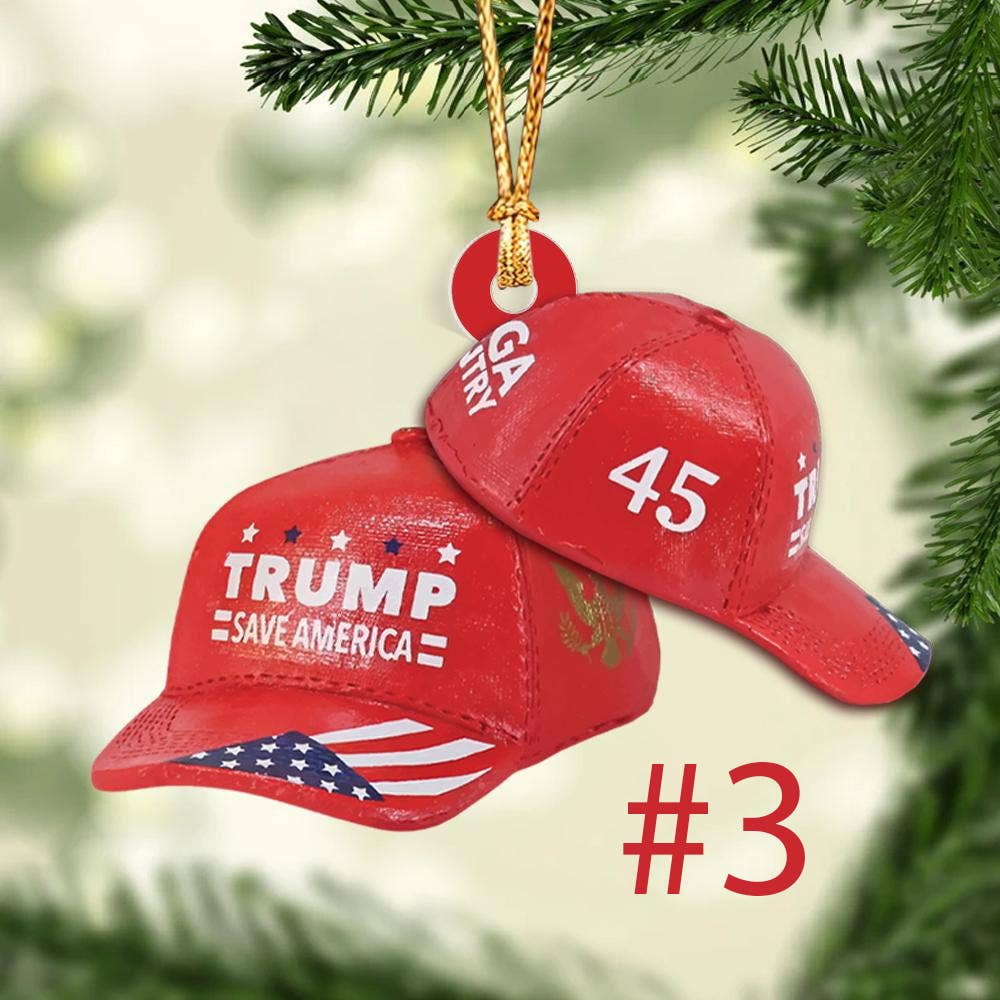 Trump MAGA Hat Ornament, Make America Great Again Ornament  : 3.5x3.5 / 1