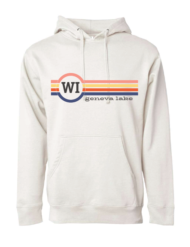 Your Town Two Letter Striped - Customized - Unisex Hooded Pullover