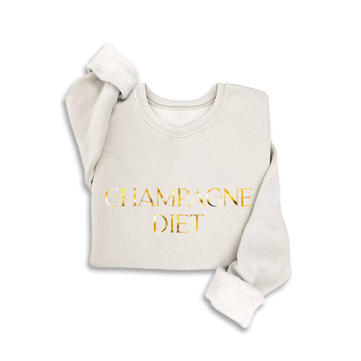 Champagne Diet Foil Mineral Black Sweatshirt