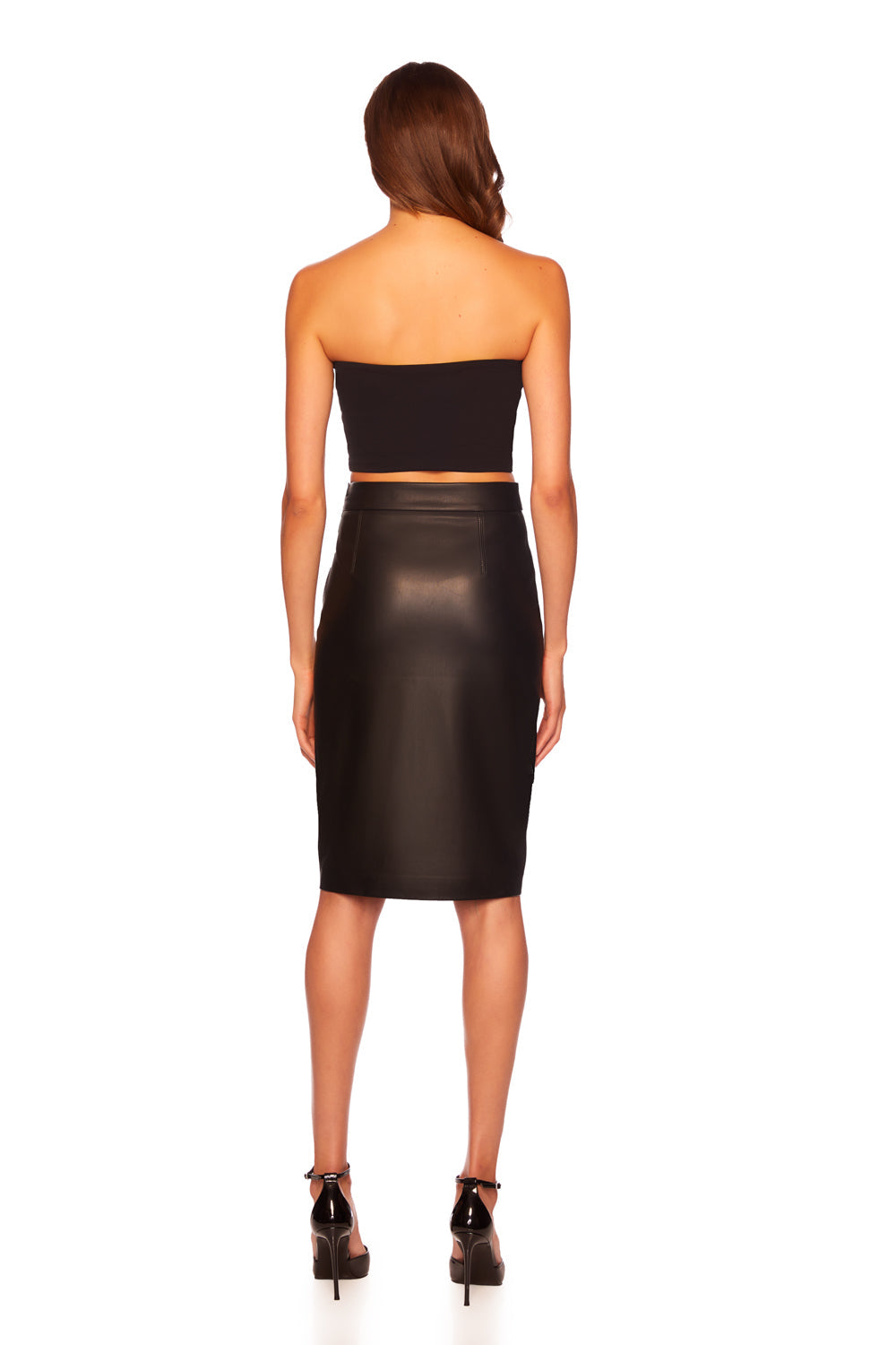 NWT Susana Monaco Faux Leather Pencil Skirt XS