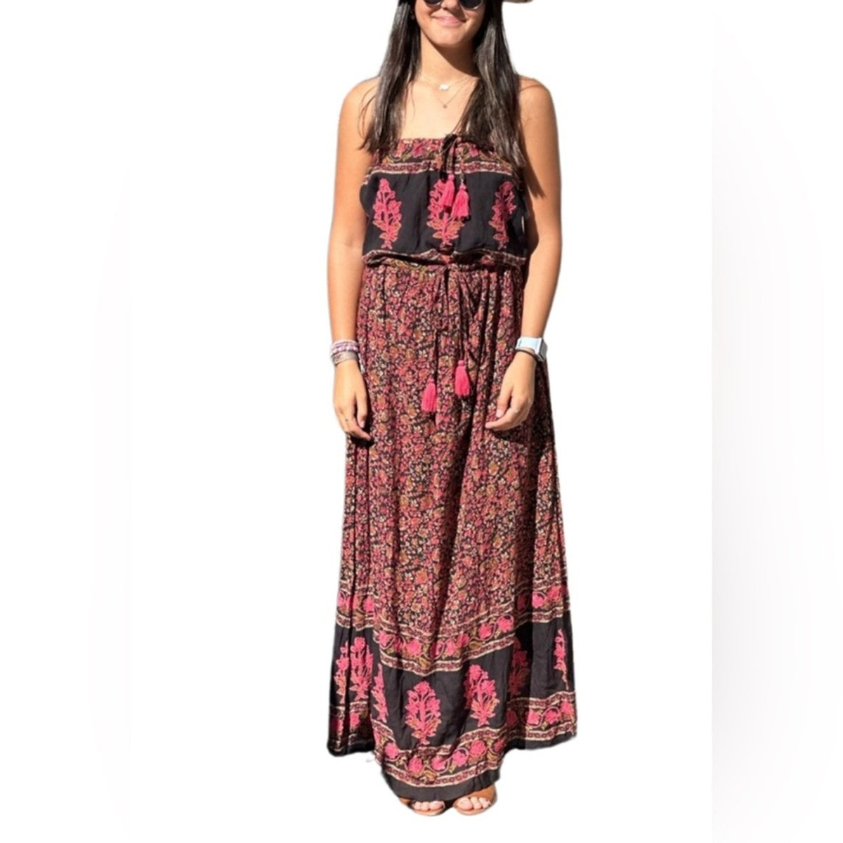 NWT Raga strapless boho maxi dress size s/m