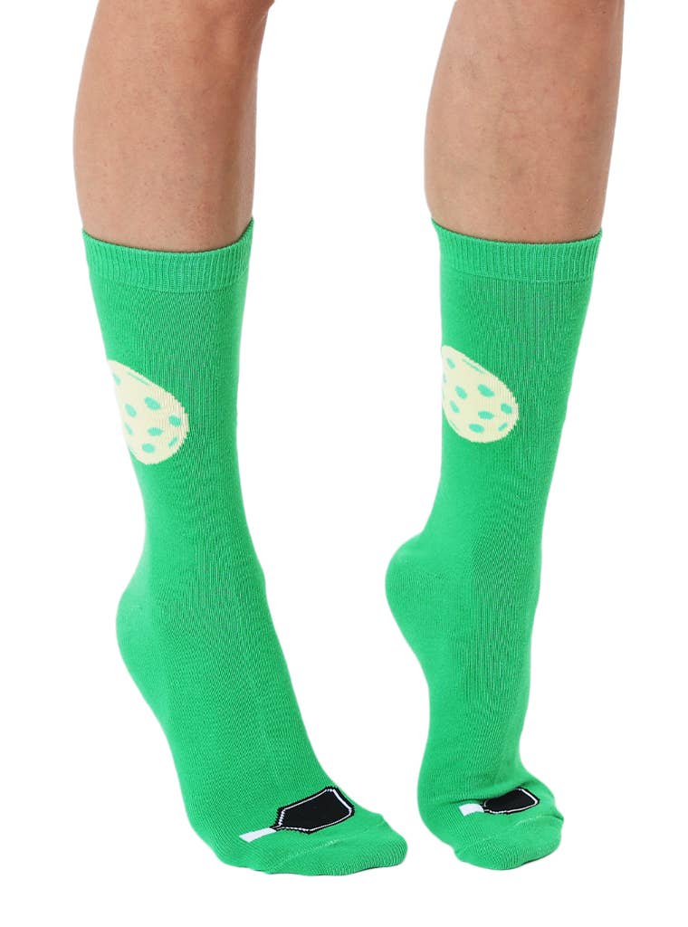 3D Packaged Crew Socks - Pickleball - Green