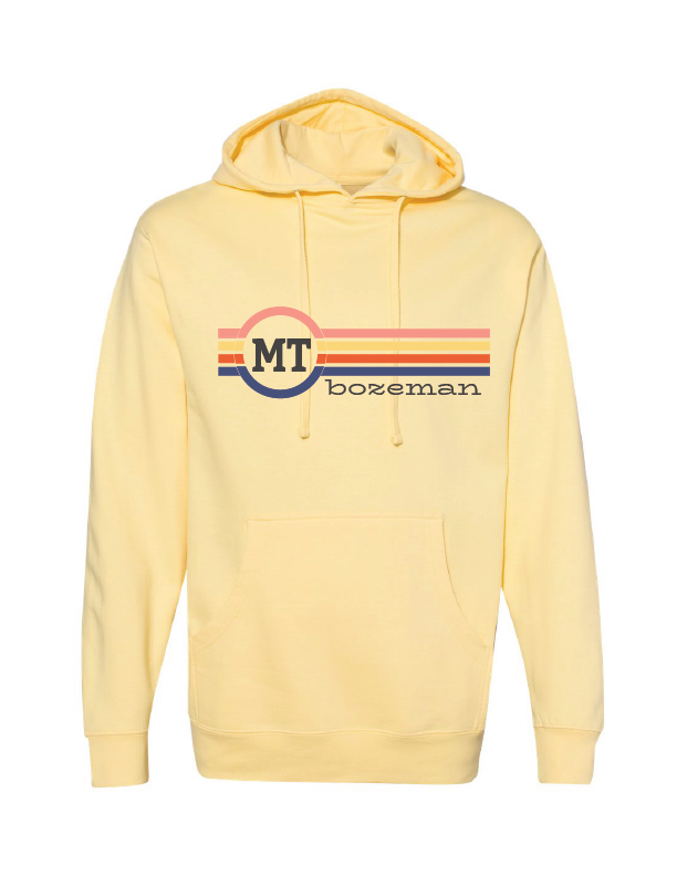 Your Town Two Letter Striped - Customized - Unisex Hooded Pullover