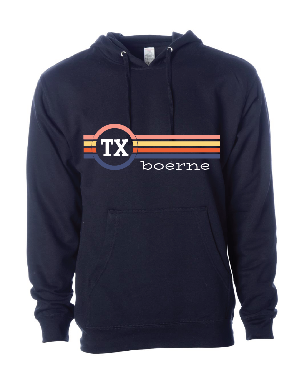 Your Town Two Letter Striped - Customized - Unisex Hooded Pullover